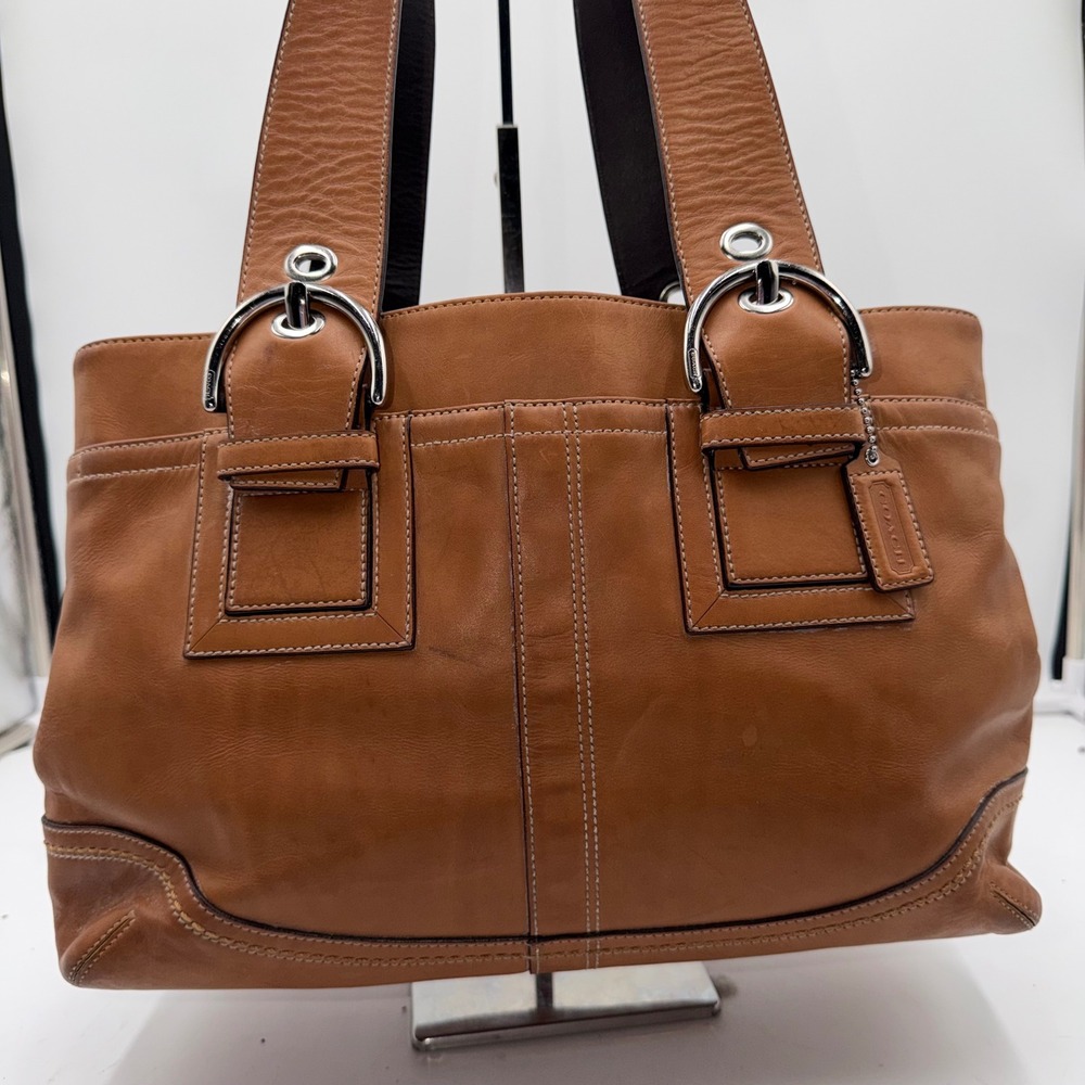 Coach Soho Tan Leather  Buckle Shoulder Bag 7548 - Picture 3 of 14